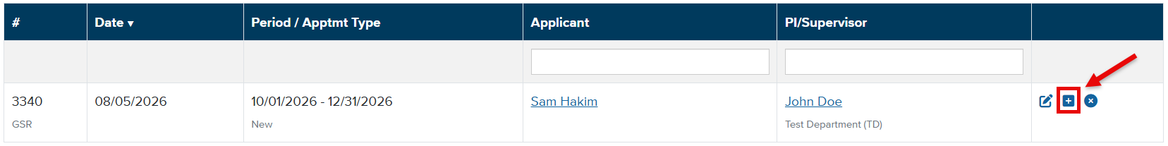 Screenshot of web app navbar: blue tabs, white area, avatar with red badge.